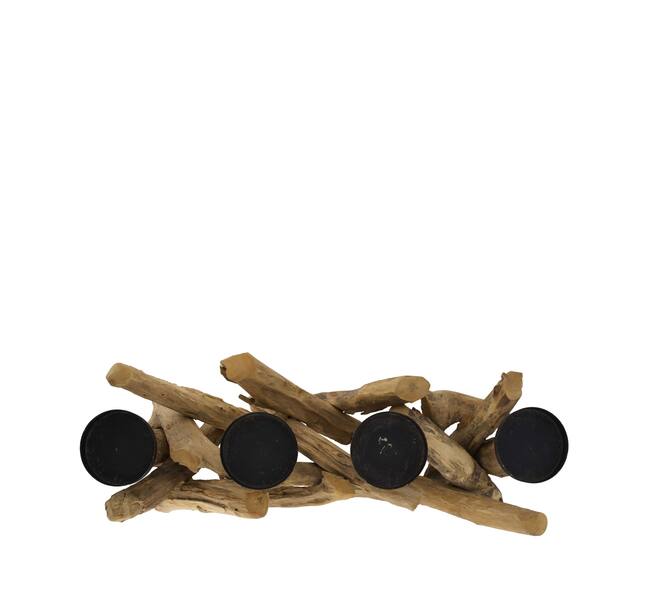 Pillar candle holder driftwood 52x19x19cm - Natural