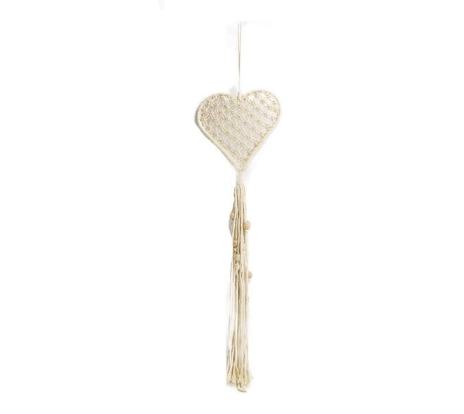 Hanger heart fabric 19x18.5x71cm