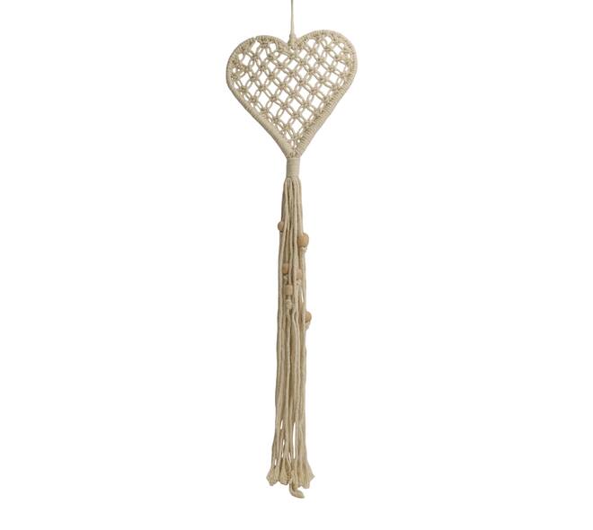 Hanger heart fabric 19x18.5x71cm