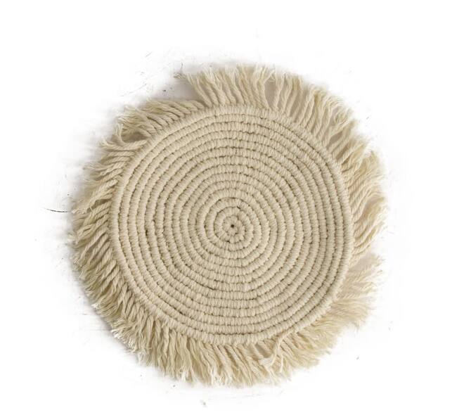 Placemat S fabric 13x1cm - White