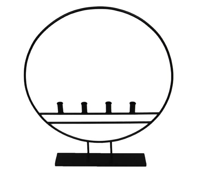Dinnercandle holder metal 64.5x12x76.5cm