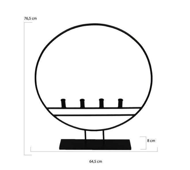 Dinnercandle holder metal 64.5x12x76.5cm