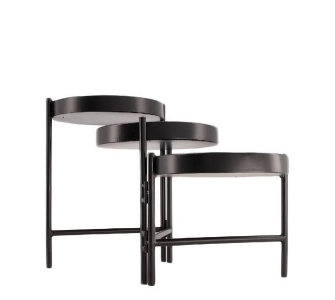 Table metal 65x19.5x28cm - Black