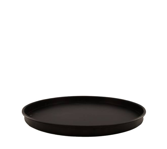 Tray round metal 57x57x4.2cm - Black