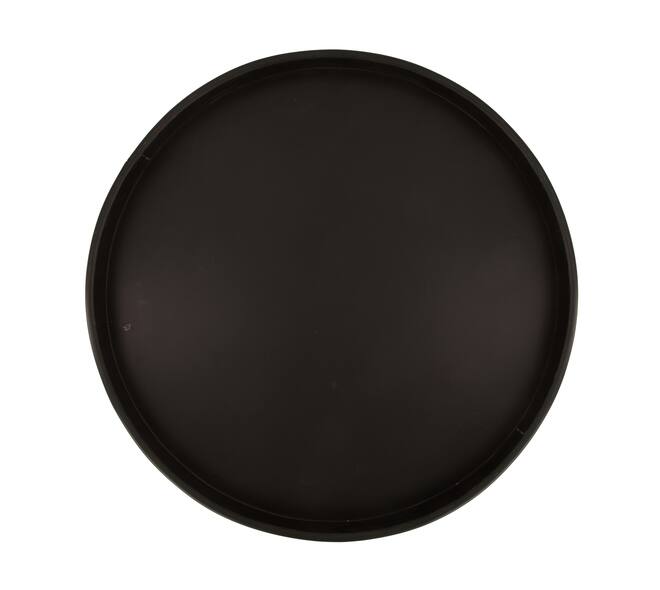 Tray round metal 57x57x4.2cm - Black