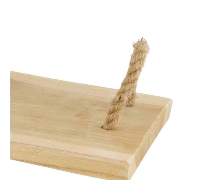 Tray teak wood with handle 57x20x2cm - Natural