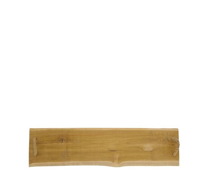 Tray rectangular teak wood with handle 77x20x2cm