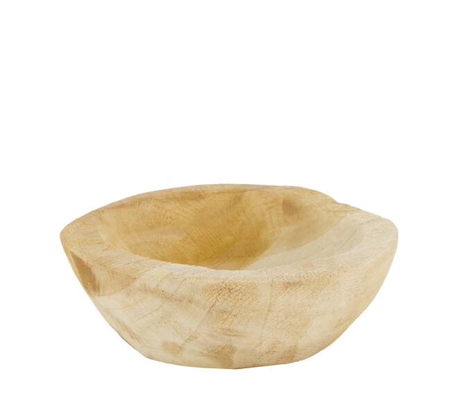 Bol - Rond - Bois de teck - 12x12x4cm - Naturel