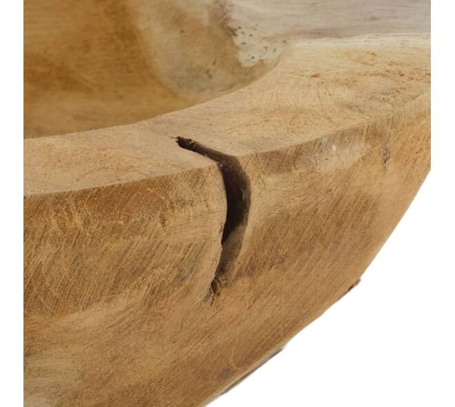 Bowl round teak wood 15x15x4.5cm - Natural