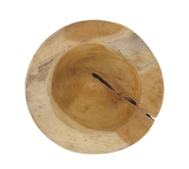 Bowl round teak wood 15x15x4.5cm - Natural
