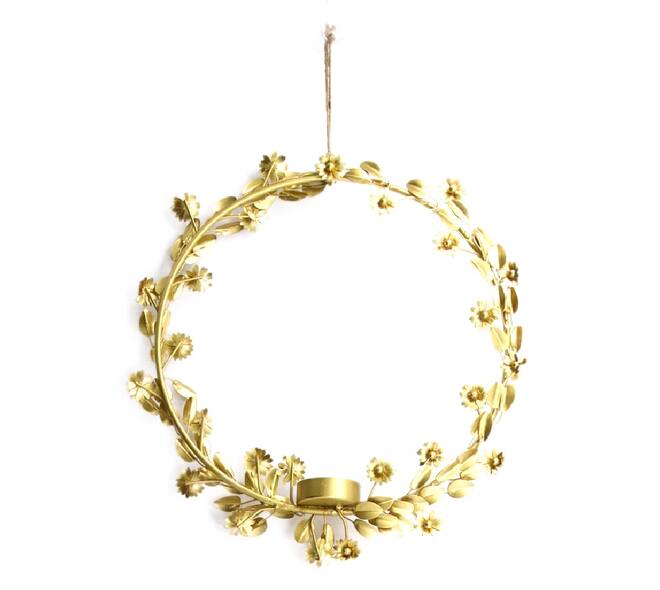 Tealight holder ring metal Ø30x4cm