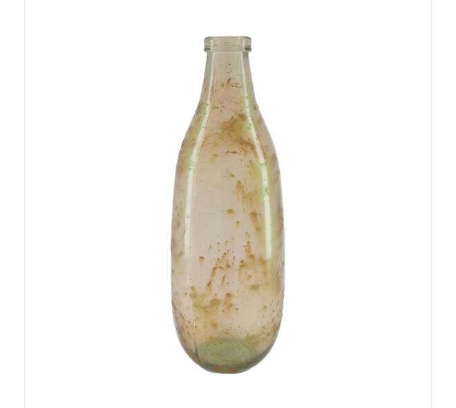 Vase recycled glass 15x40cm - Gold