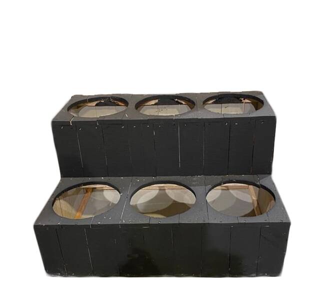Wooden flower display 79.5x58x46cm