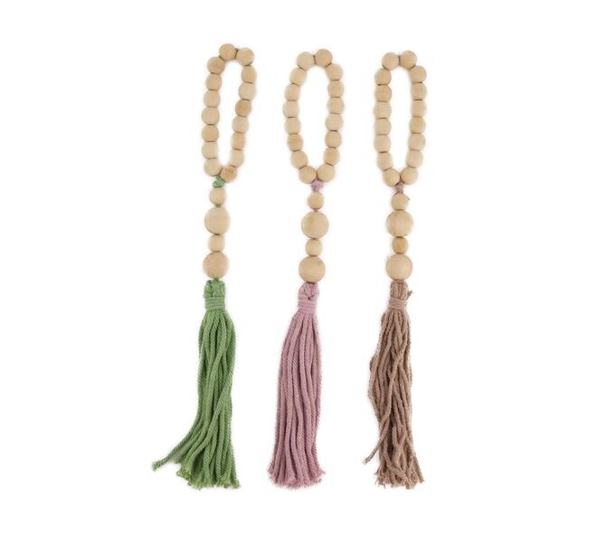 Hanger beads wood 2.5x2.5x38cm A/3