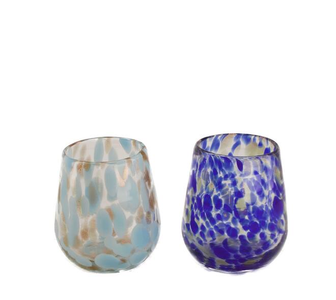 Vase glass 9.5x10cm - Multi