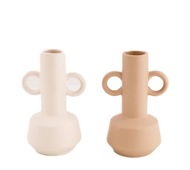 Vase porcelain 9.5x8.2x15cm - Multi
