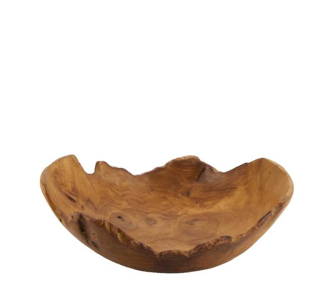 Bowl waxed teak Ø19x6cm