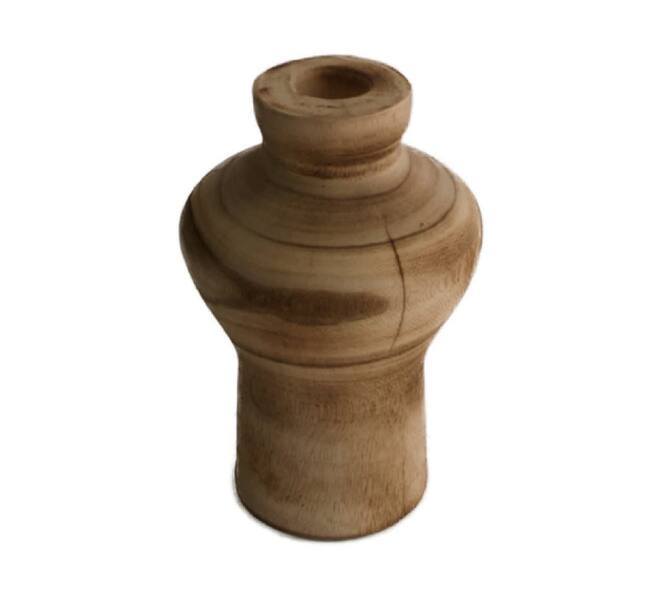Vase paulownia wood Ø13x19cm