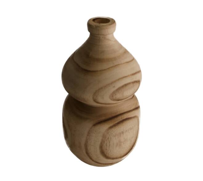 Vase paulownia wood 13x24cm - Natural