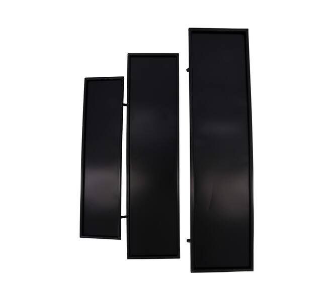 Tray metal on stand 71.5x18x19cm  - Black