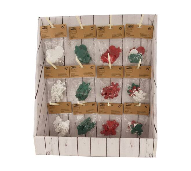 Figurine deco mix platane wood 5x5x0.3cm 10pc A/12