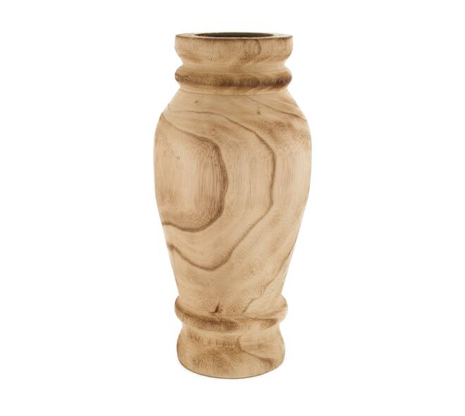 Vase paulownia wood 13x28cm - Natural
