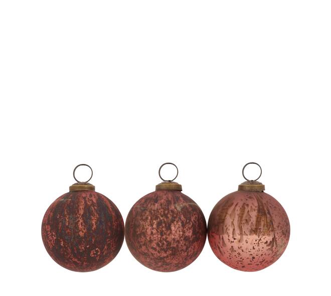 Bauble glass 7.75cm  - Copper