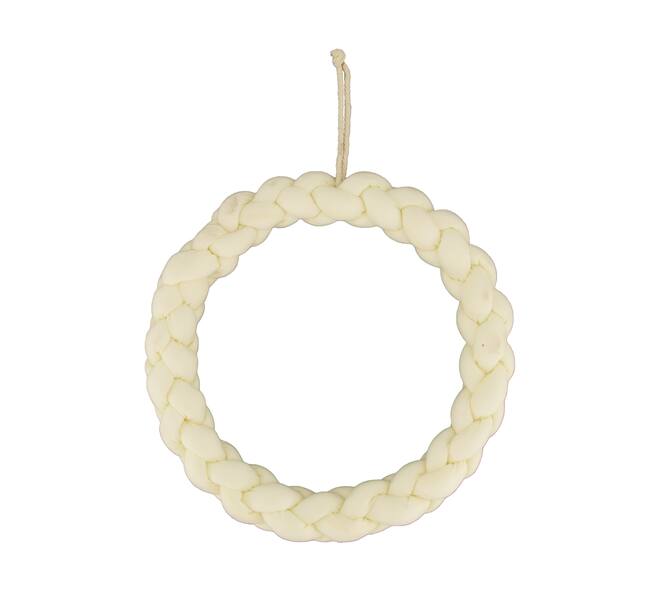 Wreath cotton fabric 28x2cm - White