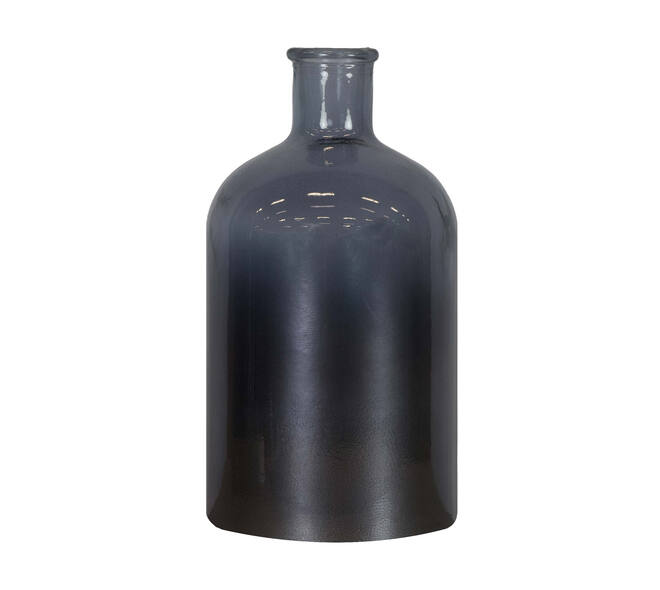 Bottle recycled glass 11.5x22cm - Silver