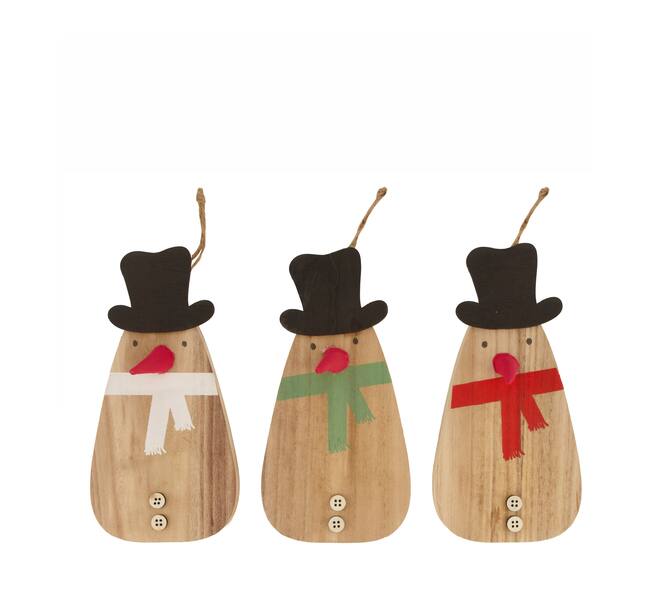 Hanger paulownia wood 15x9x2.5cm - Multi