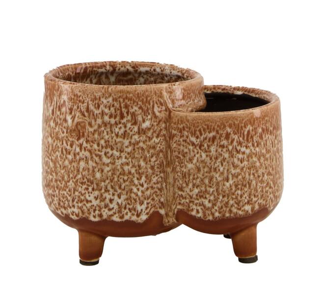 Planter ceramic on feet 17x10.5x11.5cm