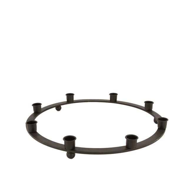 Candle holder metal 38x38x5cm - Black