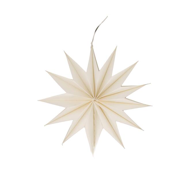Hanger snowflake paper 30.5x8cm - White