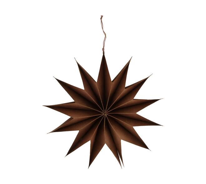Hanger snowflake paper 30.5x8cm - Brown