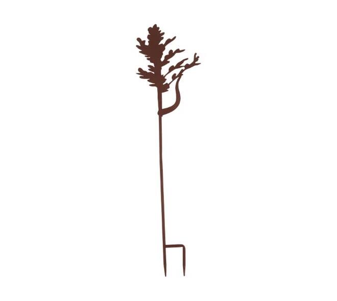 Leaf metal on stick 20x0.8x78cm