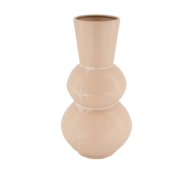 Vase metal 17x17x32.5cm - Pink