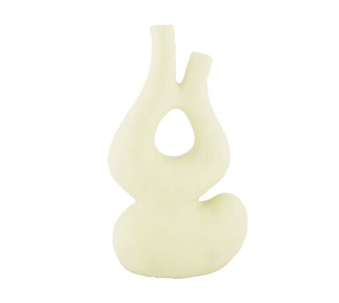 Vase ceramic 15.5x8x27.5cm - Cream