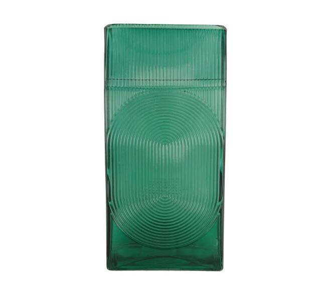 Vase glass 14.5x6.5x30cm - Green