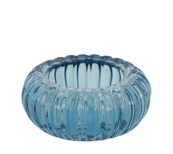 Tealight holder glass 8.3x8.3x3.5cm