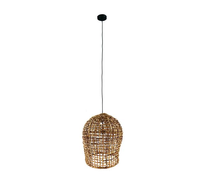 Hangelampe Hanoi - Bananenblatt - 46x46x56cm - Braun