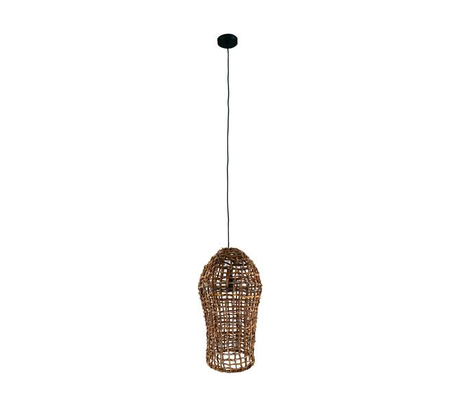 Hanglamp Hanoi - Bananenblad - 28x28x58cm - Bruin
