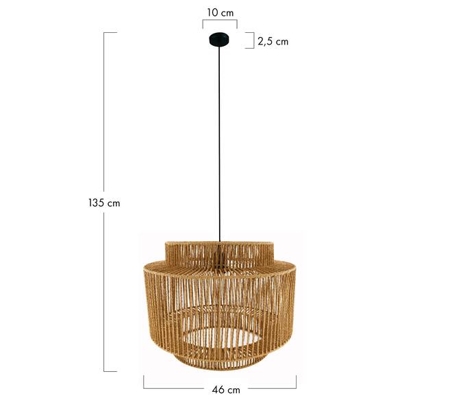 Ceiling light paper rope 46x46x35cm