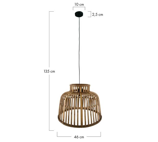 Ceiling light bamboo 46x46x35cm