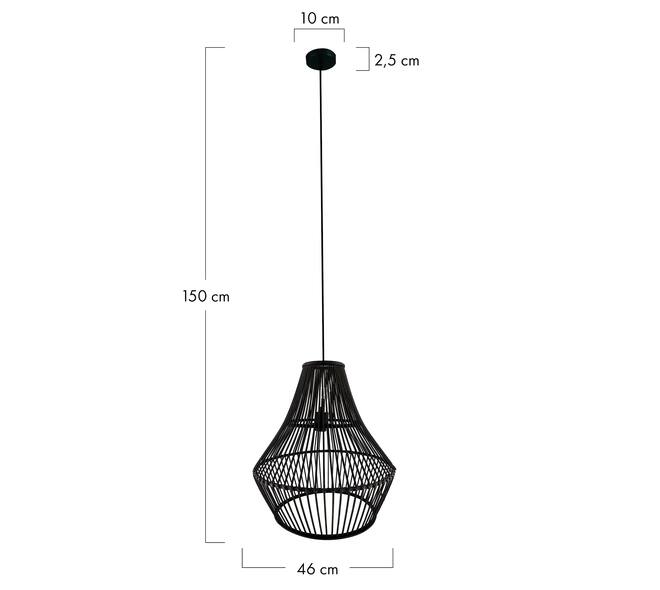 Ceiling light bamboo 46x46x50cm