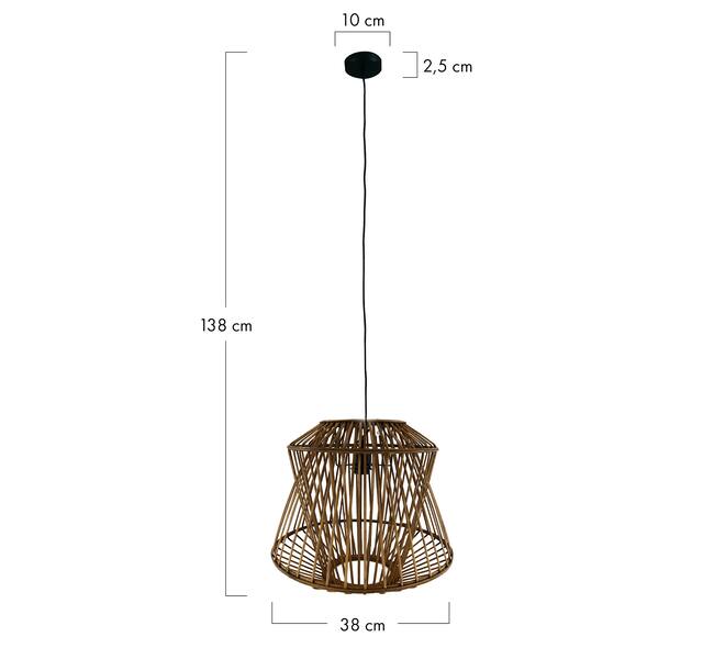 Ceiling light bamboo 38x38x32cm