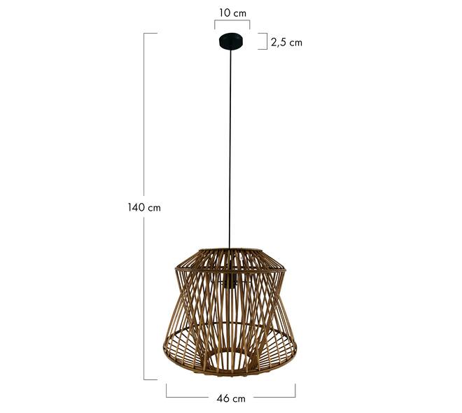 Ceiling light bamboo 46x46x40cm
