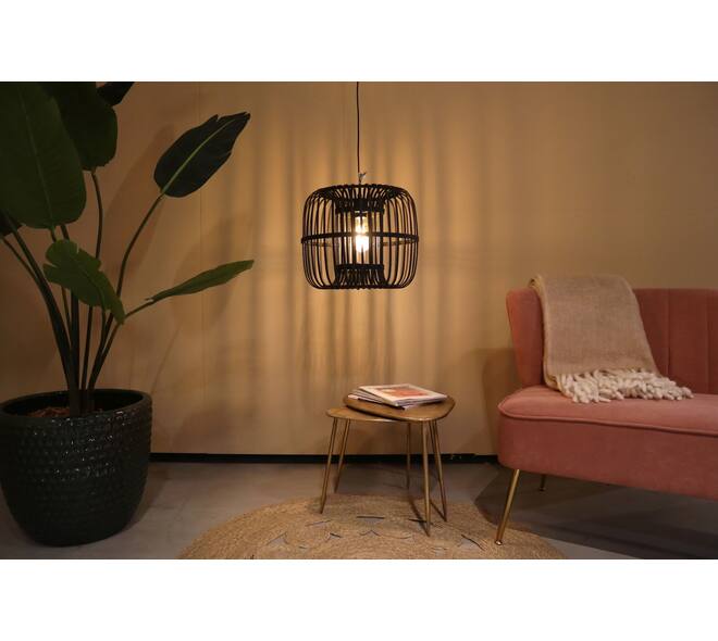 Ceiling light round bamboo 38x38x32cm