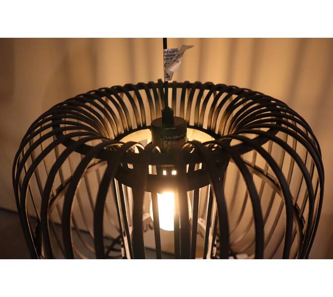 Ceiling light round bamboo 38x38x32cm