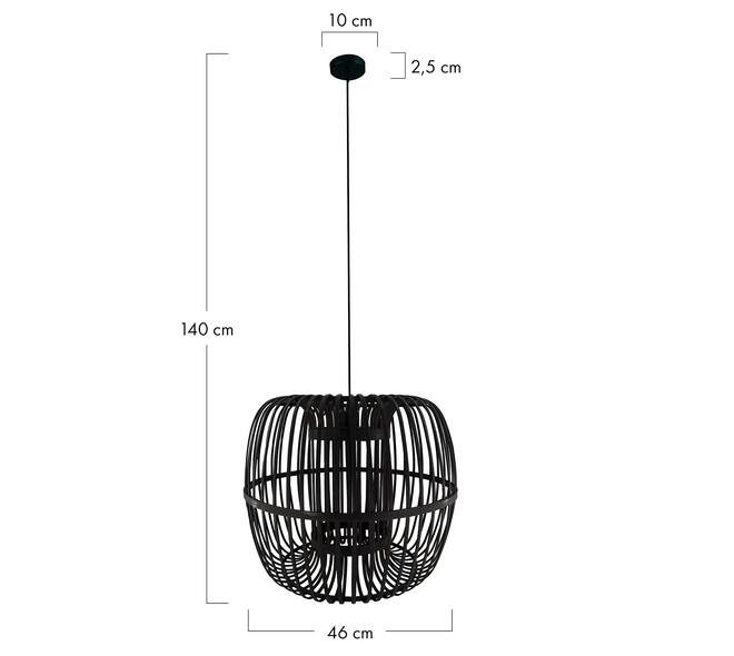 Ceiling light bamboo 46x46x40cm