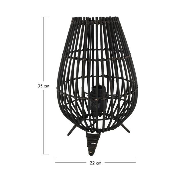 Table lamp bamboo 22x22x35cm